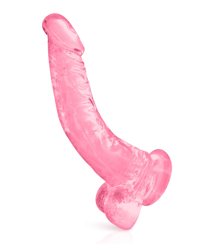 Gode jelly courbe rose ventouse taille XL 22cm - CC570133